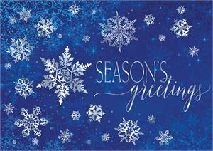 H08633 Frosty Flakes Holiday Cards 7 7/8