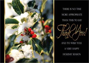 H08635 Berry Grateful Holiday Cards 7 7/8
