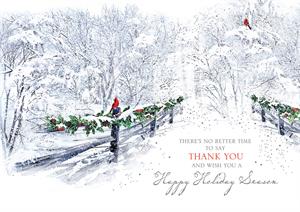 H08637 Wishful Thanking Holiday Cards 7 7/8