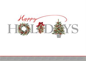 H08660 Beaded Balsam Holiday Cards 7 7/8