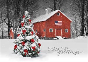 H08668 American Pride Holiday Cards 7 7/8