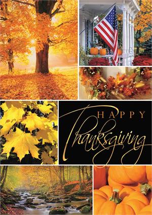 H08671 Glowing Gratitude Thanksgiving Cards 5 5/8