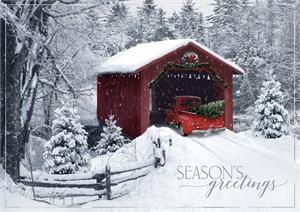 H08690 Heading Home Holiday Cards 7 7/8