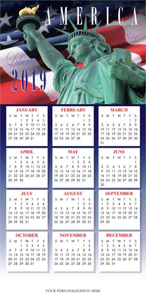 HHZ7406 - NN7406 Land of Liberty Calendar Card 7 7/8
