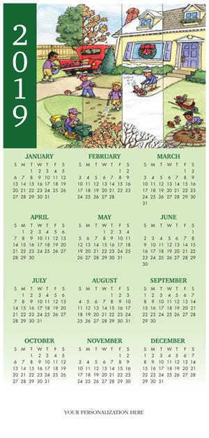 HHZ7414 - N7414 All Year-Round Landscaping Calendar Card 7 7/8