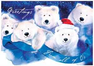 HP08307 Jolly Bears Holiday Cards 7 7/8 x 5 5/8