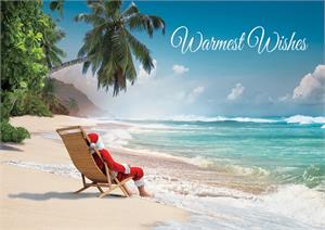 HP08313 Coastal Santa Holiday Cards 7 7/8 x 5 5/8