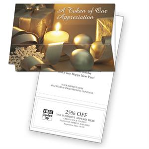HS1323 - N1323 Holiday Token Coupon Cards 7 7/8 x 5 5/8