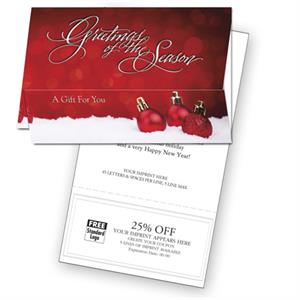 HL2536 - N2536 Elegant Ornaments Holiday Coupon Card 7 7/8