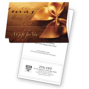 HP13321 - N3321 Gift Wrapped Holiday Coupon Cards 7 7/8 x 5 5/8