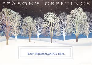 H14621 - N4621 Silver Grove Holiday Cards 7 7/8 x 5 5/8