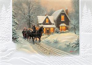 P98842 Comfort of Home Holiday Cards 7 7/8 x 5 5/8
