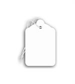 NEW LOT OF 1000 PRICE TAGS BLANK WHITE #3 STRUNG 7/8" x 1 5/16" 
