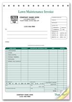 123 Lawn Maintenance Invoices 6 3/8 x 8 1/2