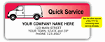 1711 Quick Service Labels with Van Design Layout DAD 3 1/16 x 1 5/16