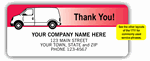 1711 Thank You Labels with Van Design Layout GAD 3 1/16 x 1 5/16