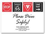 200116 Drive Safely with Signs Floor Mat 19 x 14