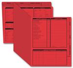 275R Real Estate Folder Right Panel List Letter Size Red