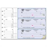 53222DS High Security 3 On A Page Business Size Checks Side Tear Voucher 12 15/16 x 9