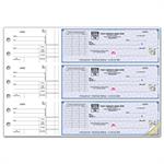 53225DS - 53225HS High Security 3-On-A-Page Business Size Checks with Choice of Voucher 12 15/16 x 9