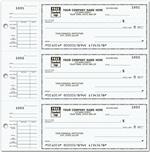 56300N 3 On A Page Compact Size Checks with Side Tear Voucher 6 x 2 3/4