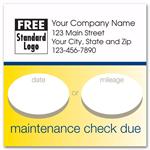 58165 Static Cling Service Label Maintenance Check Due 2 1/2 x 2 1/2