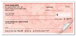 C716 Red Marble Personal Checks 6 x 2 3/4