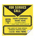 CL14 Contractor Service Labels With Pipe Border Vinyl 5 x 5