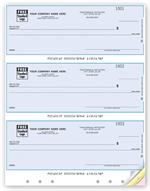 DLA110 Lined & Hole-Punched 3-Up Laser Multipurpose Check 8 1/2 x 11