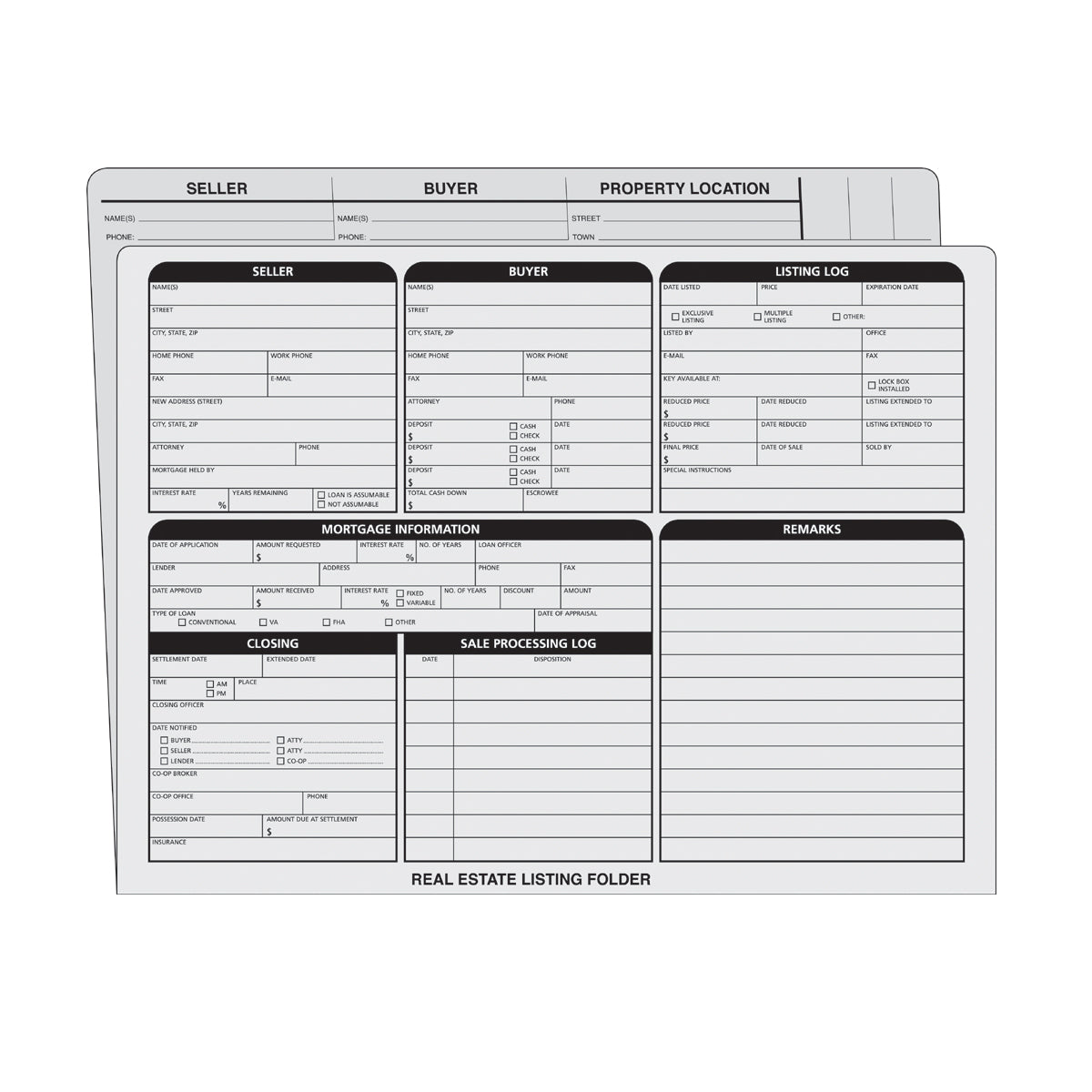 Letter Size Real Estate Folders