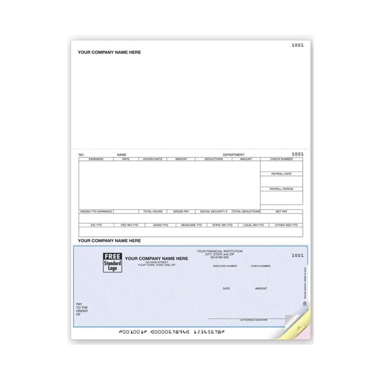 Laser Inkjet Bottom Checks