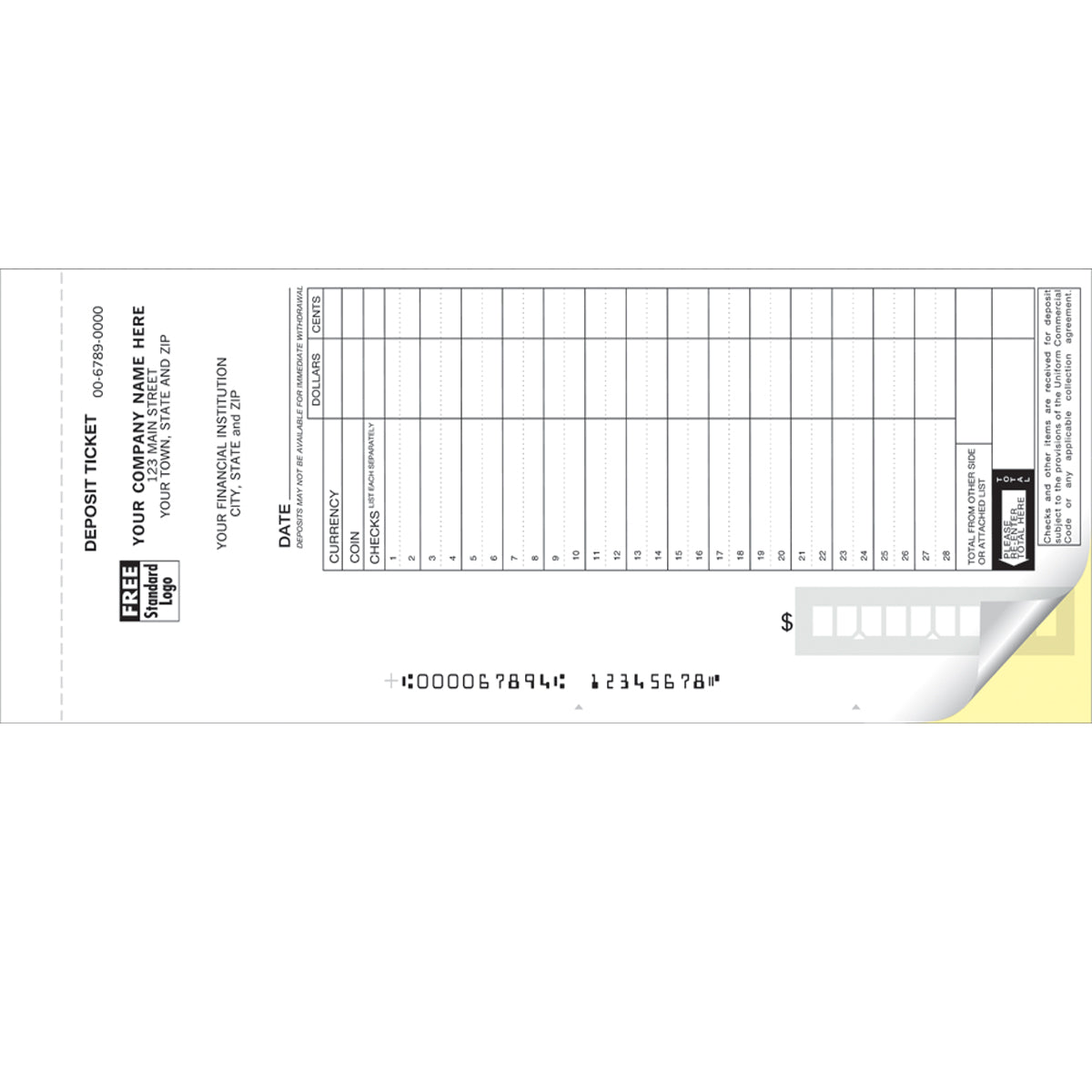 Loose Deposit Tickets & Computer Deposit Tickets