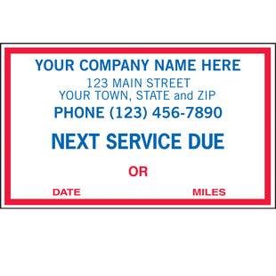 Oil Change & Service Vinyl Clings