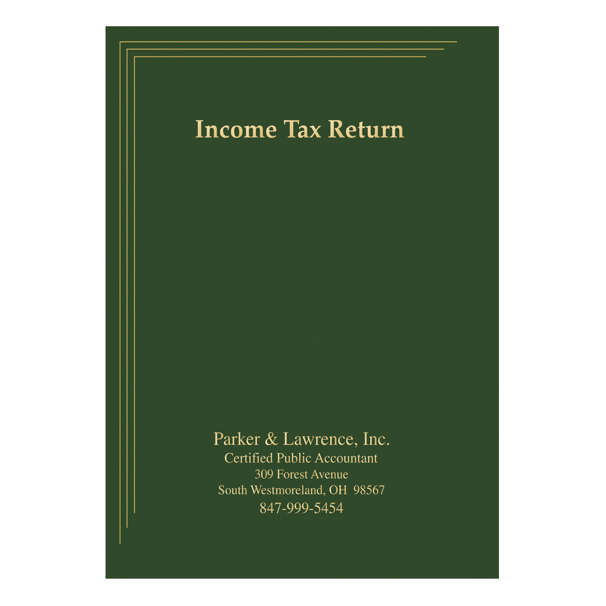 Tax & Financial Presentation Folders