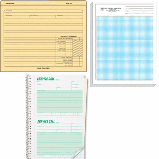 Job Folders, Phone & Service Books and Graph Paper