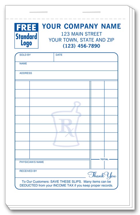 1 Large Pharmacy Sales Slips...