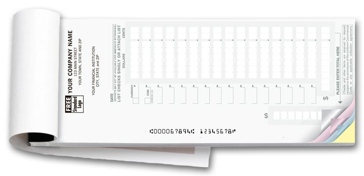 100056 Booked Easy Scan Deposit Tickets 8 7/8 x 3 3/8"