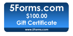 $100.00 Business Forms Gift Certificate