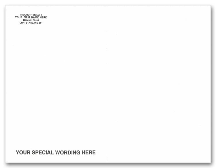 1013EW White Mailing Envelope Open...
