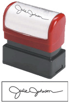 102025 Pre Inked Signature Stamp 2 3/4 x 1/2"