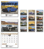 109377 2027 Muscle Thunder Wall Calendars 11 x 19"