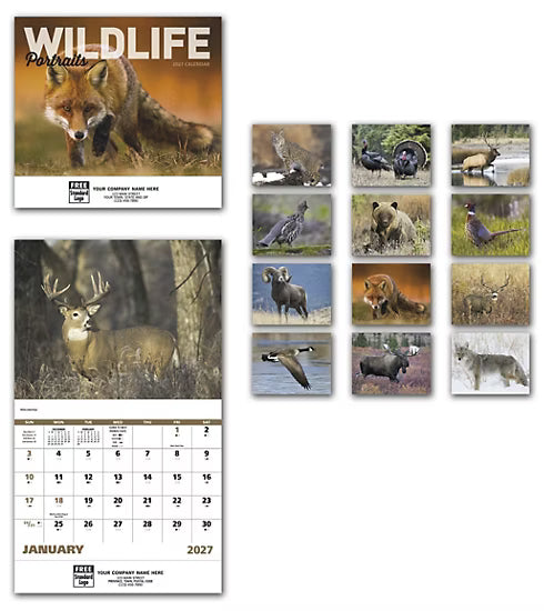 109378 2027 Wildlife Portraits Wall...