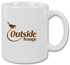 109623 White Ceramic Mug 4 5/8" W X 3 3/4" H