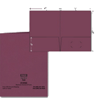 109800 Standard Presentation Folder Foil Imprint Layout B3 9 x 12"