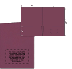 109800 Standard Presentation Folder Foil Imprint Layout FLXB 9 x 12"