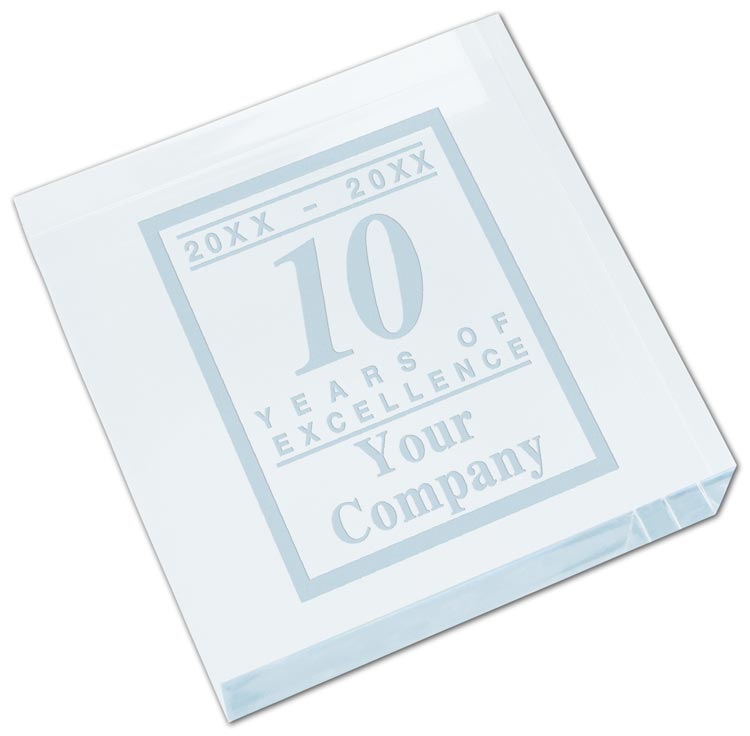 109891 Square Acrylic Paperweight 3...