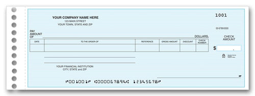 112013N Expense/Ledger Checks 8 3/4 x 3 3/10"
