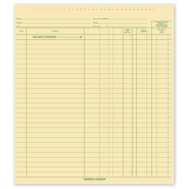 112031N Vendor Ledger 11 x...