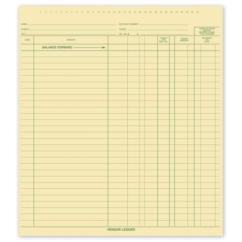 112031N Vendor Ledger 11 x 9 3/4"