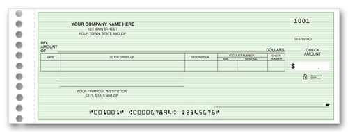 113011N Data Entry Check 8 3/4 x 3 3/10"